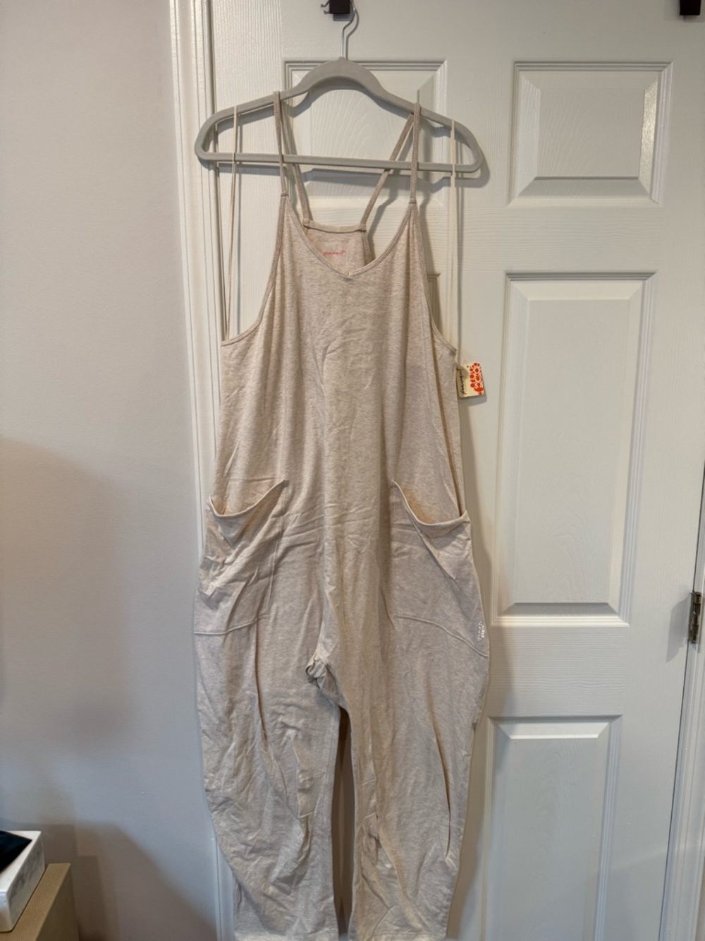 Free People Beige Lightweight Cotton Jumpsuit